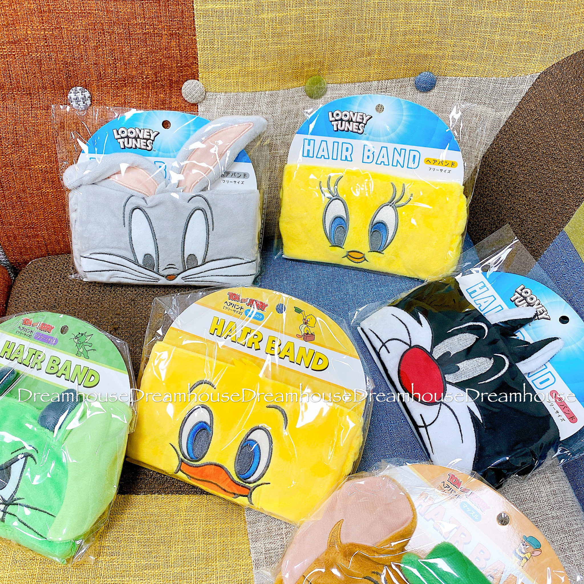 樂一通 傻大貓 崔弟 兔巴哥 湯姆貓與傑利鼠 小鴨 大表哥 惡魔傑利鼠 吸水髮巾 洗臉髮帶 造型髮帶 頭巾