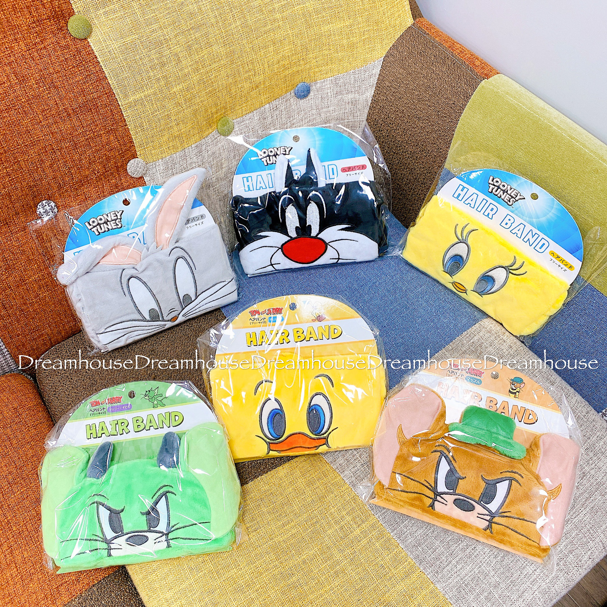 樂一通 傻大貓 崔弟 兔巴哥 湯姆貓與傑利鼠 小鴨 大表哥 惡魔傑利鼠 吸水髮巾 洗臉髮帶 造型髮帶 頭巾