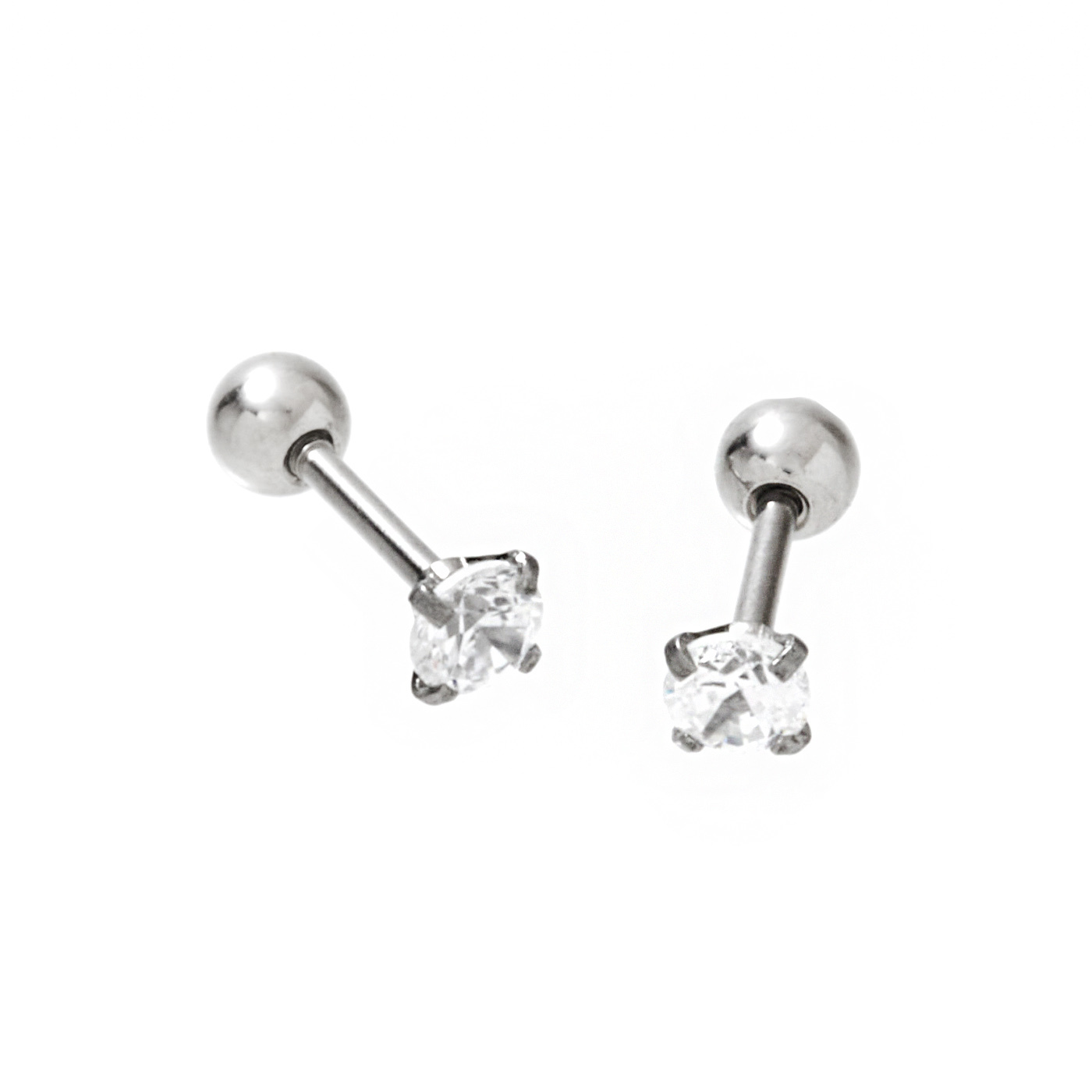 平價飾品,鋼飾,鋯石,單鑽耳環