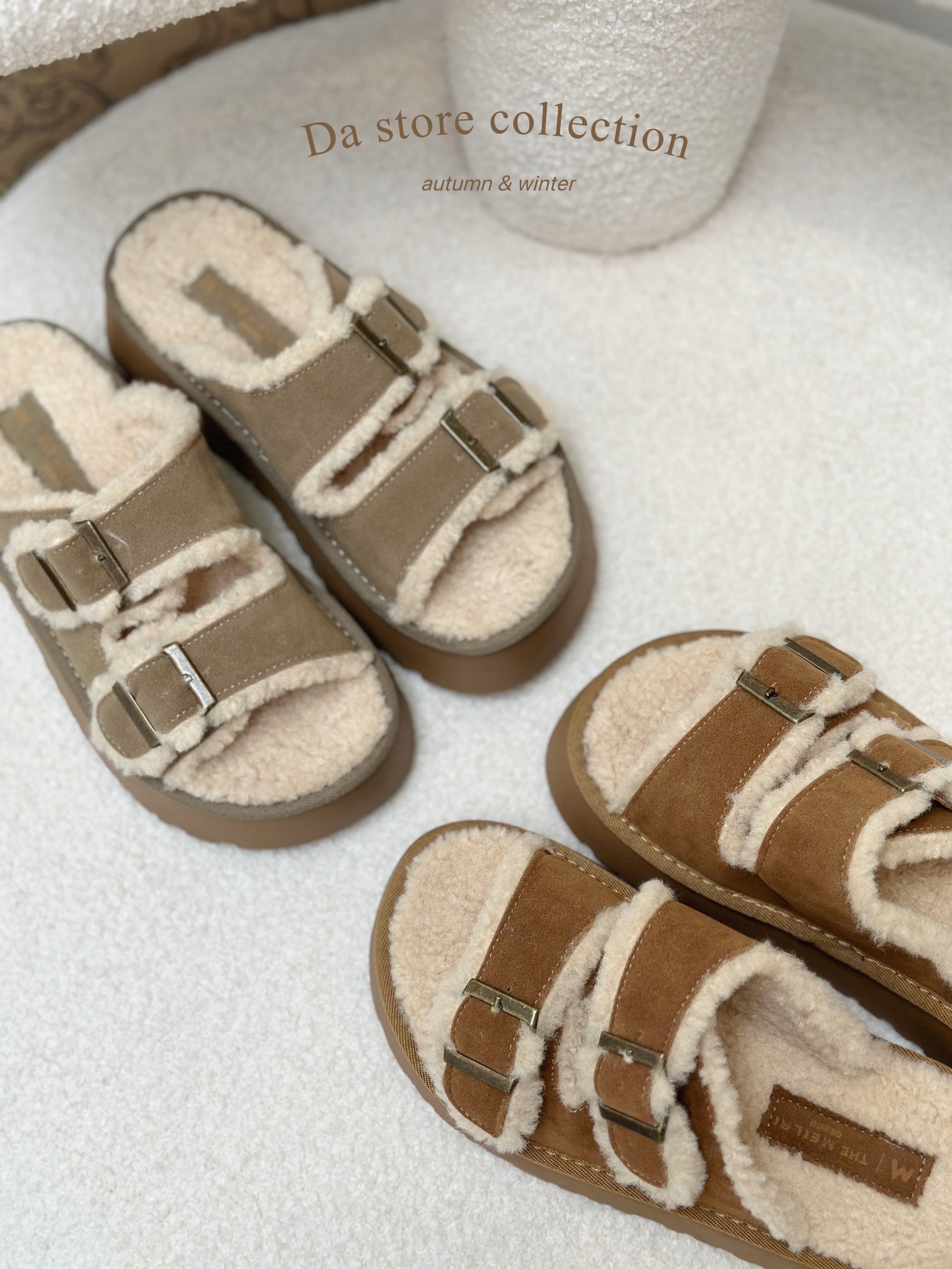 🇰🇷後底軟Q羊羔毛毛拖鞋/二色