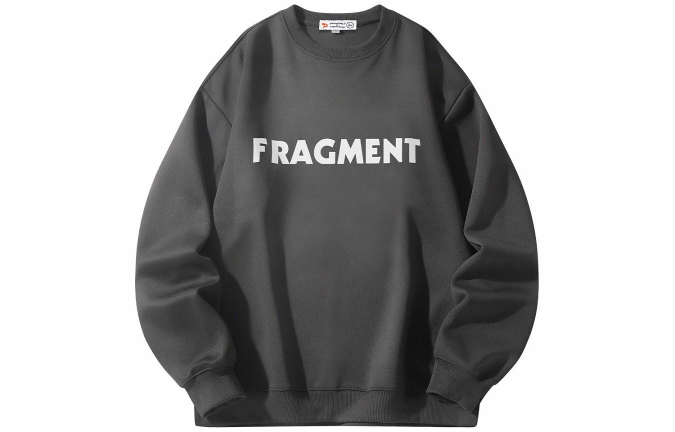 聯名 Dryworld X Fragment Design 基本款大寫字體 背後大閃電 藤原浩 長袖上衣 衛衣 大學T FD-ZDAG1235T3029