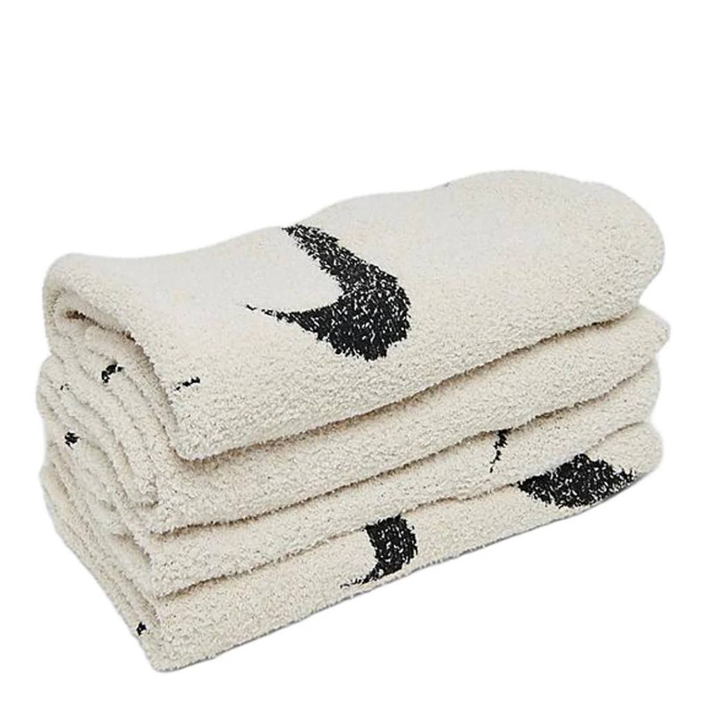 NIKE PHOENIX COZY BOUCLE BLANKET 滿版 針織毛毯 米白黑勾-HQ6917-118