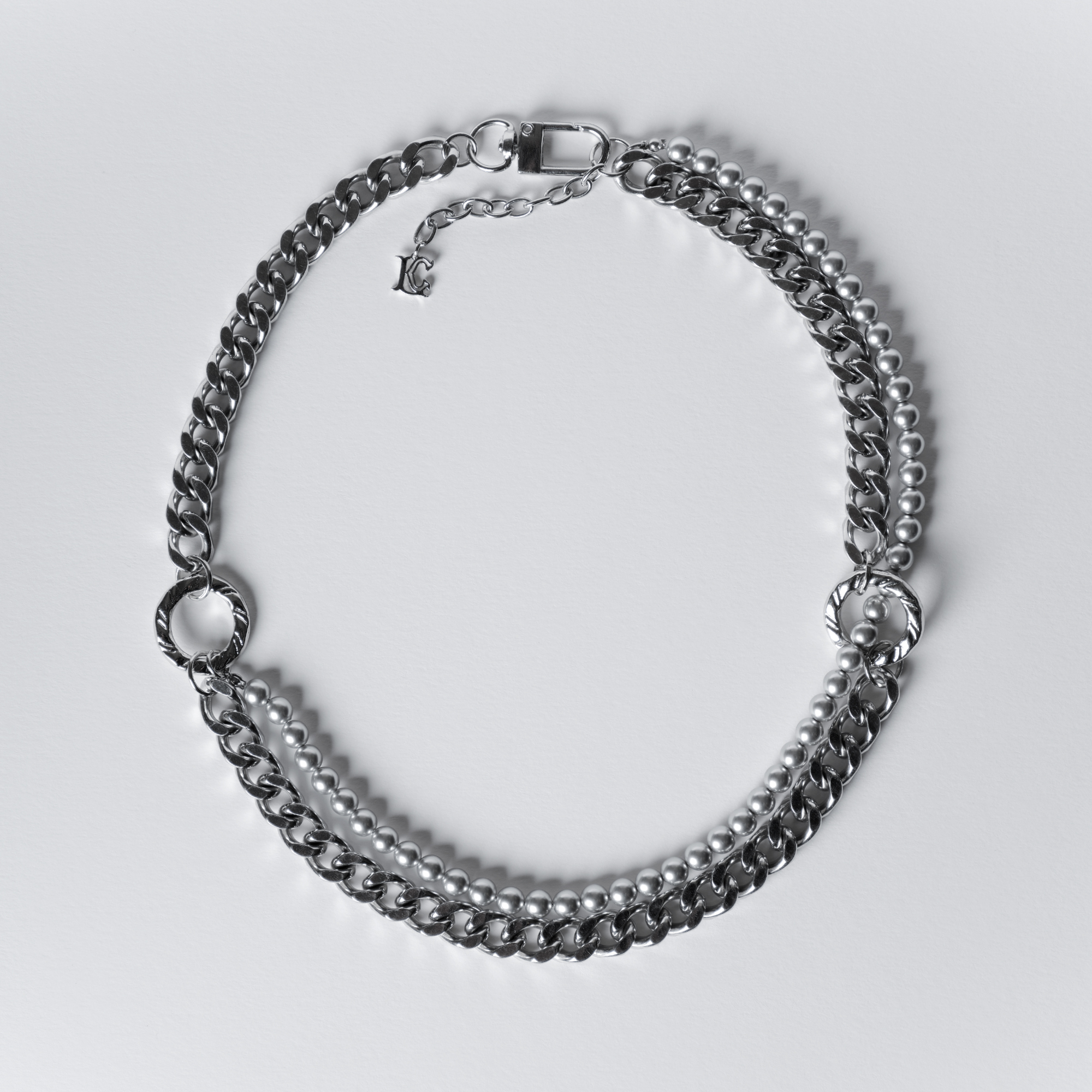 Liam Conner / 雙層交錯古巴項鍊 #002-N02