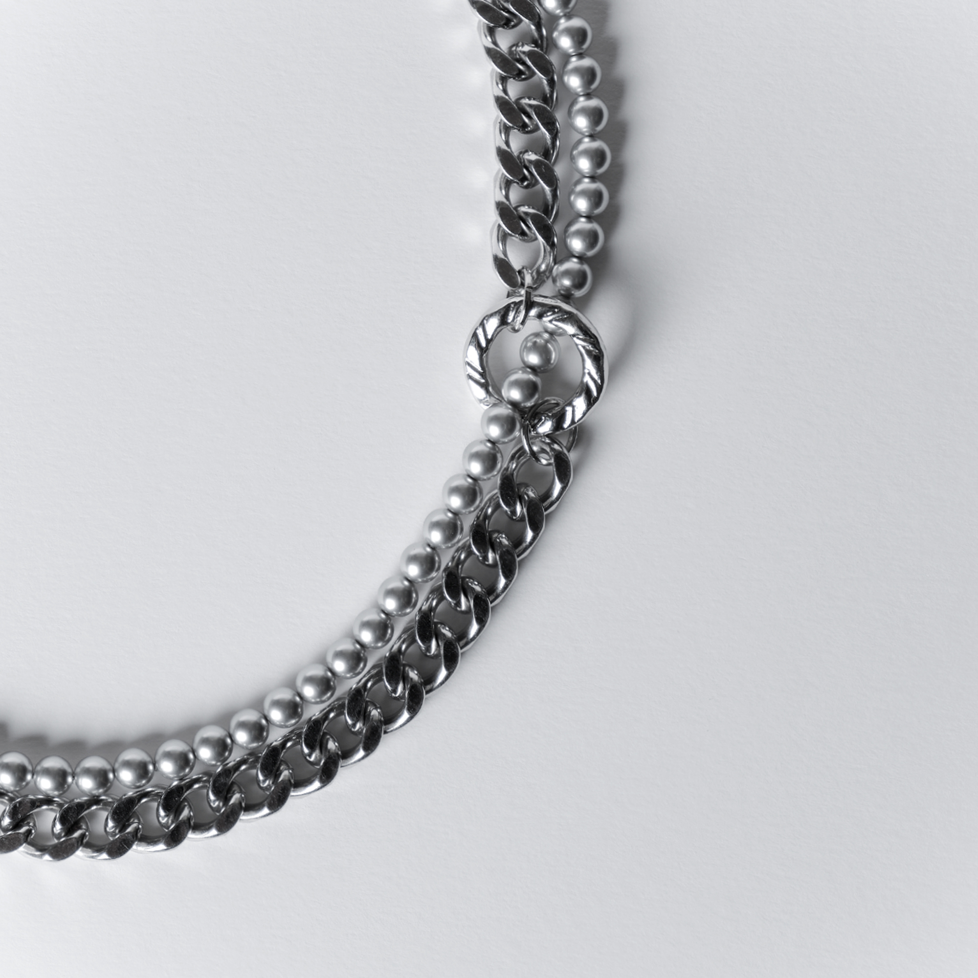 Liam Conner / 雙層交錯古巴項鍊 #002-N02