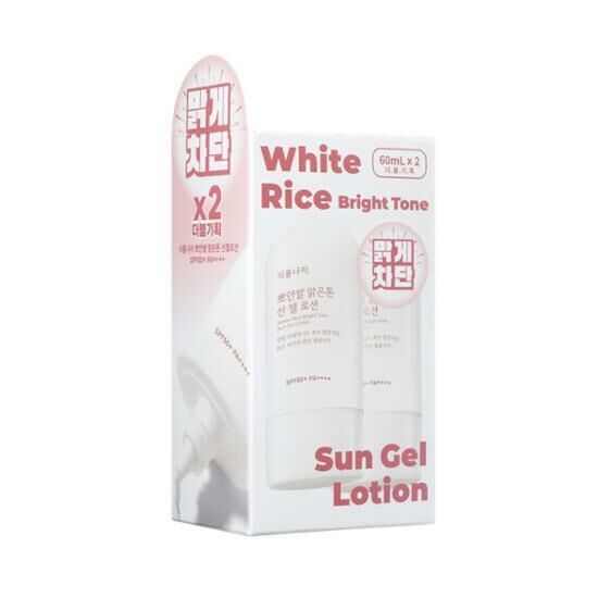 Shingmulnara White Rice Bright Tone Sun Gel Lotion SPF50+ PA++++ (60ml+60ml)