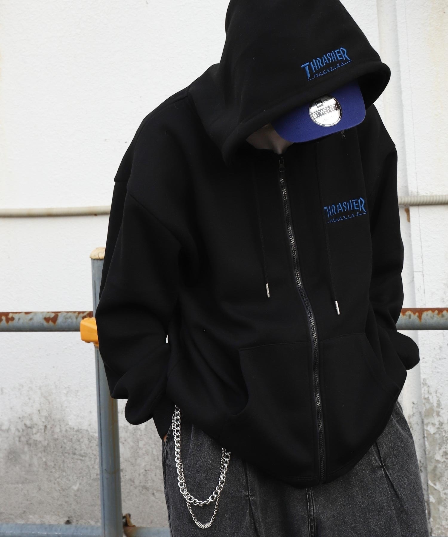 Thrasher JP Embroidery Logo Full Zip Hoodie