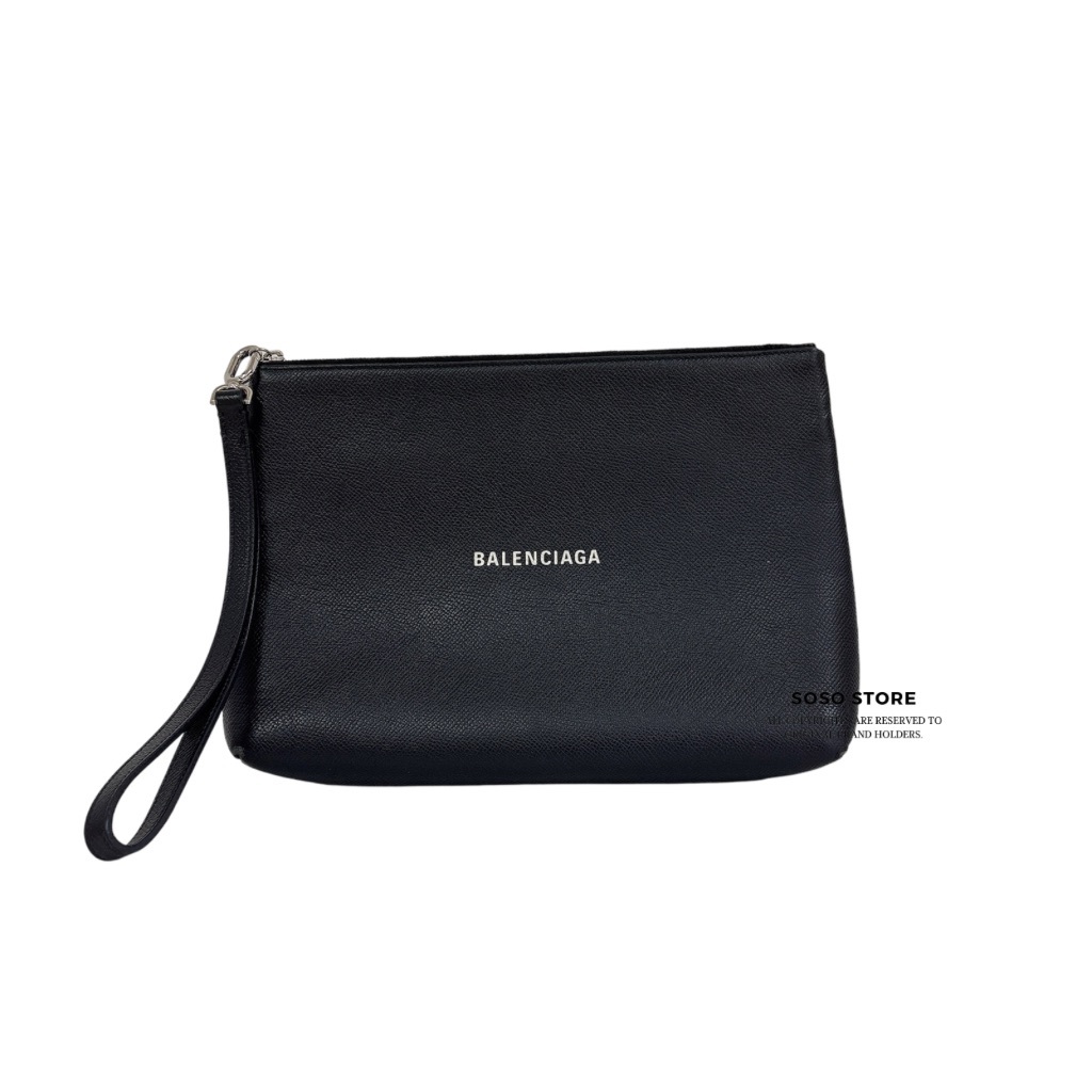 Balenciaga Clutch Bag - Black / Shw