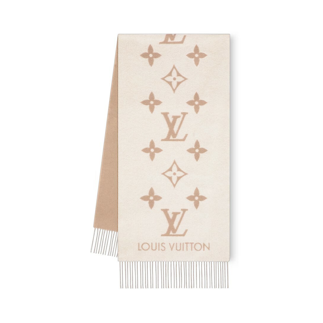 LOUIS VUITTON LV Reykjavik 圍巾 奶茶色