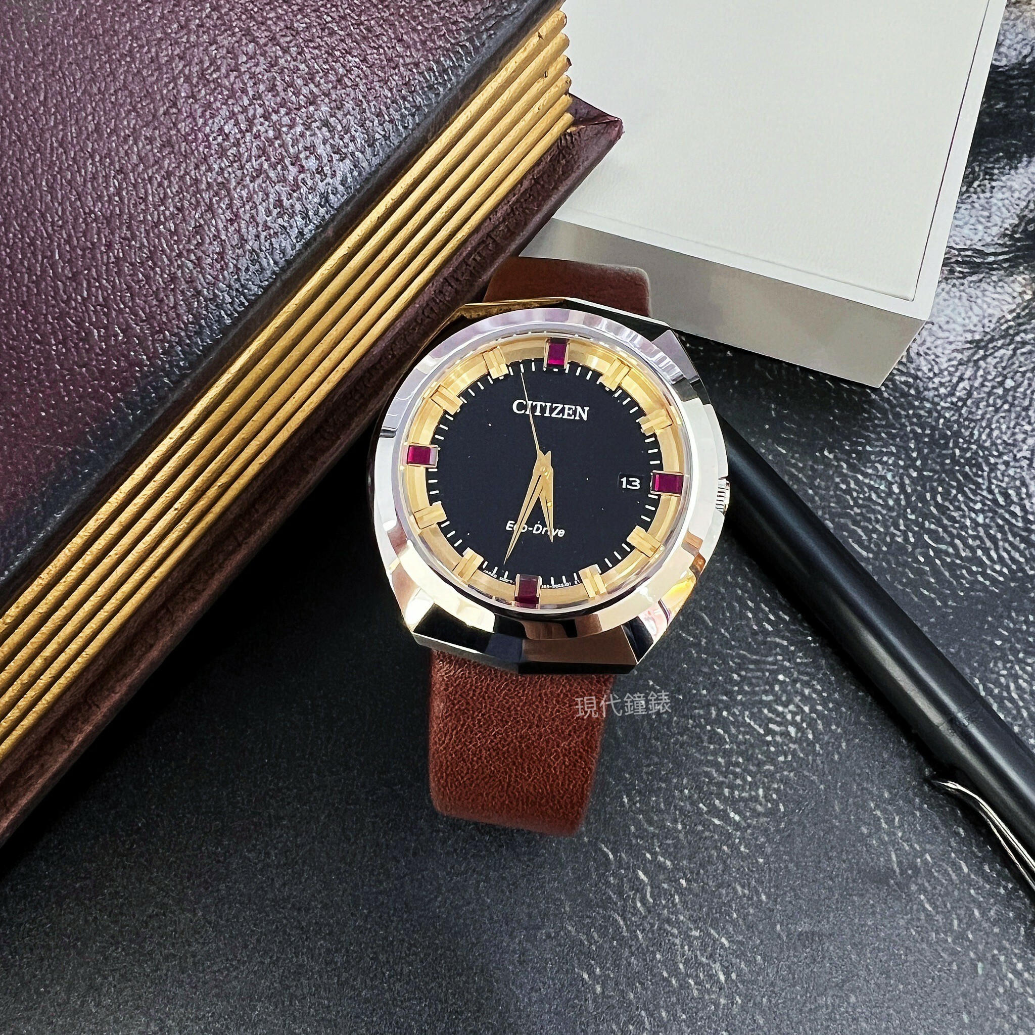 【CITIZEN星辰】限量紅寶石刻度持久動力星空男錶 BN1010-05E 42.5mm現代鐘錶