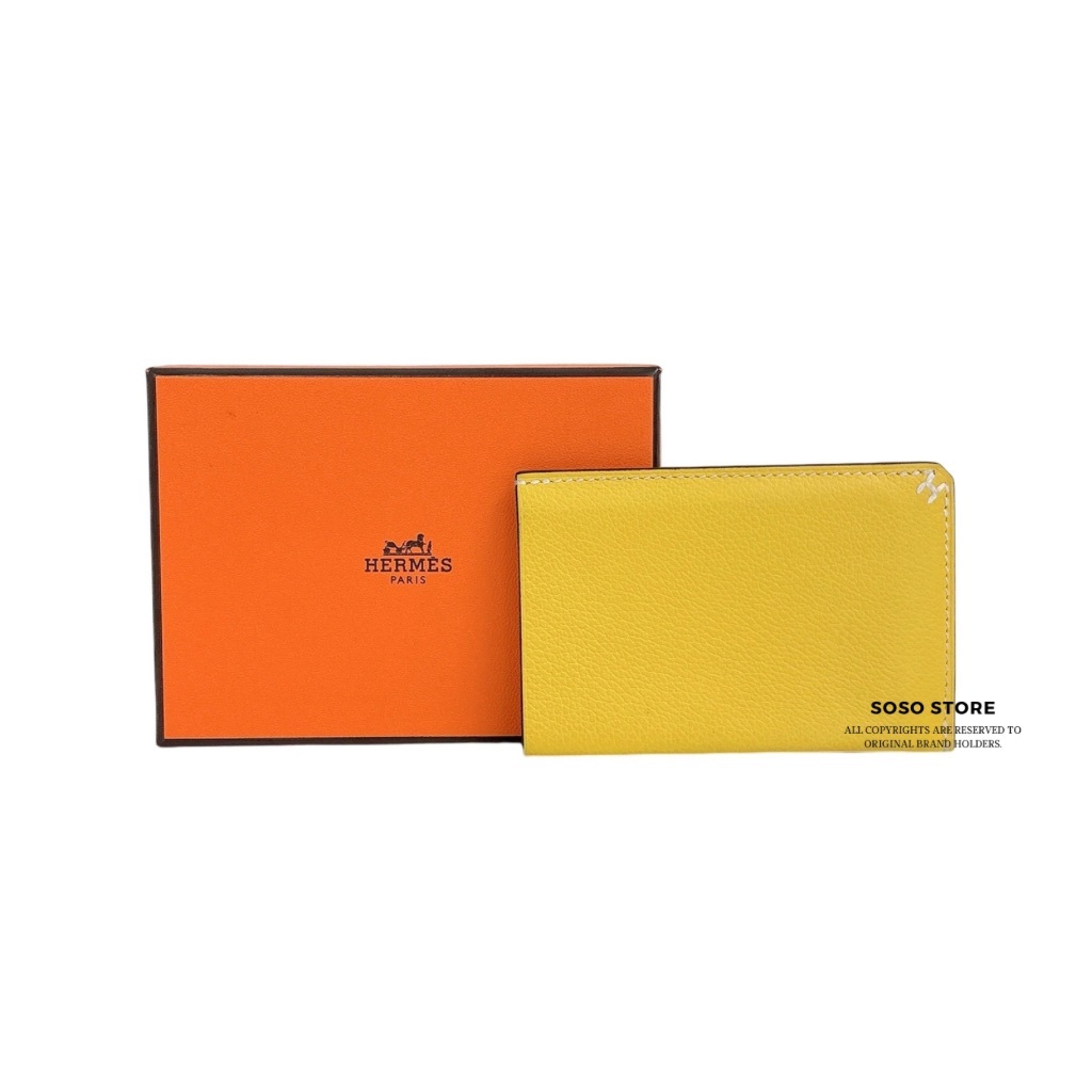 Hermes Card Holder - Yellow