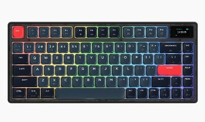 Ajazz x Nacode AK832Pro 三模機器鍵盤 青軸 RGB黑藍紅(平行進口)