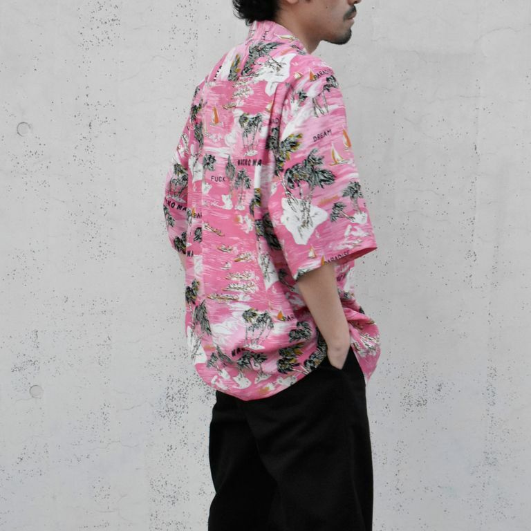 MINEDENIM x WACKO MARIA HAWAIIAN SHIRT S/S - PINK PRE ORDER ITEM (預訂中)