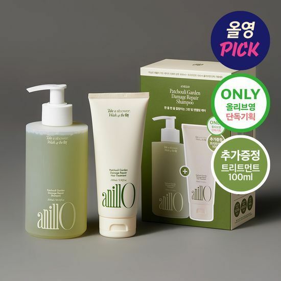 《Olive young連線》anillo Patchouli Garden Damage Repair Shampoo 300ml+100ml treatment