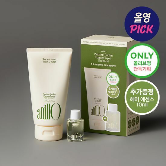 《Olive young連線》anillo Patchouli Garden Damage Repair Hair Treatment 150ml+10ml hair essence
