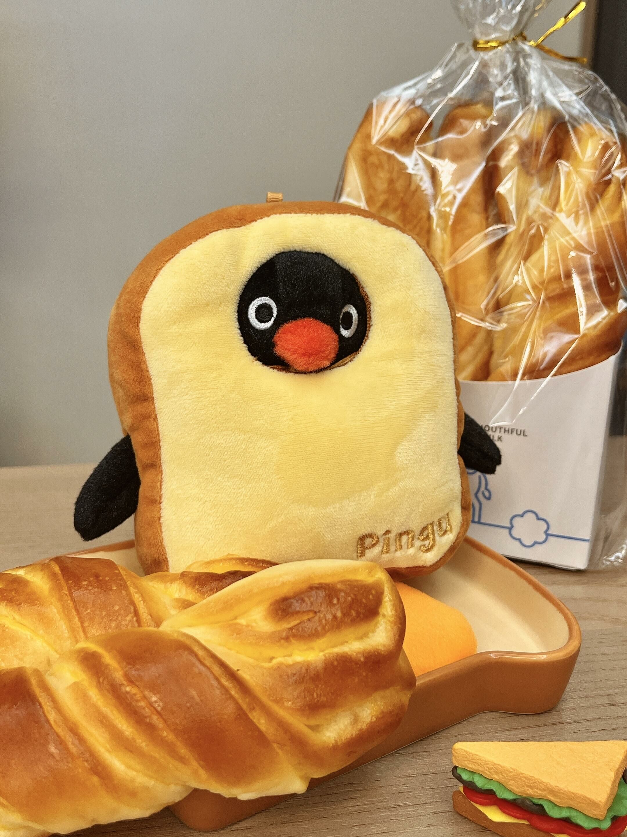 PINGU 正版授權 企鵝麵包超人系列 奶油吐司 吊飾 鑰匙圈 麵包 3款(任買兩件711免運)/預購