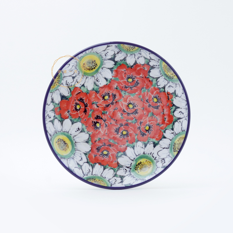 圓盤-Ø17.5cm-炙熱白與紅