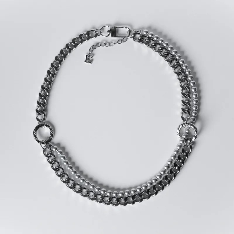 Liam Conner 雙層交錯古巴項鍊