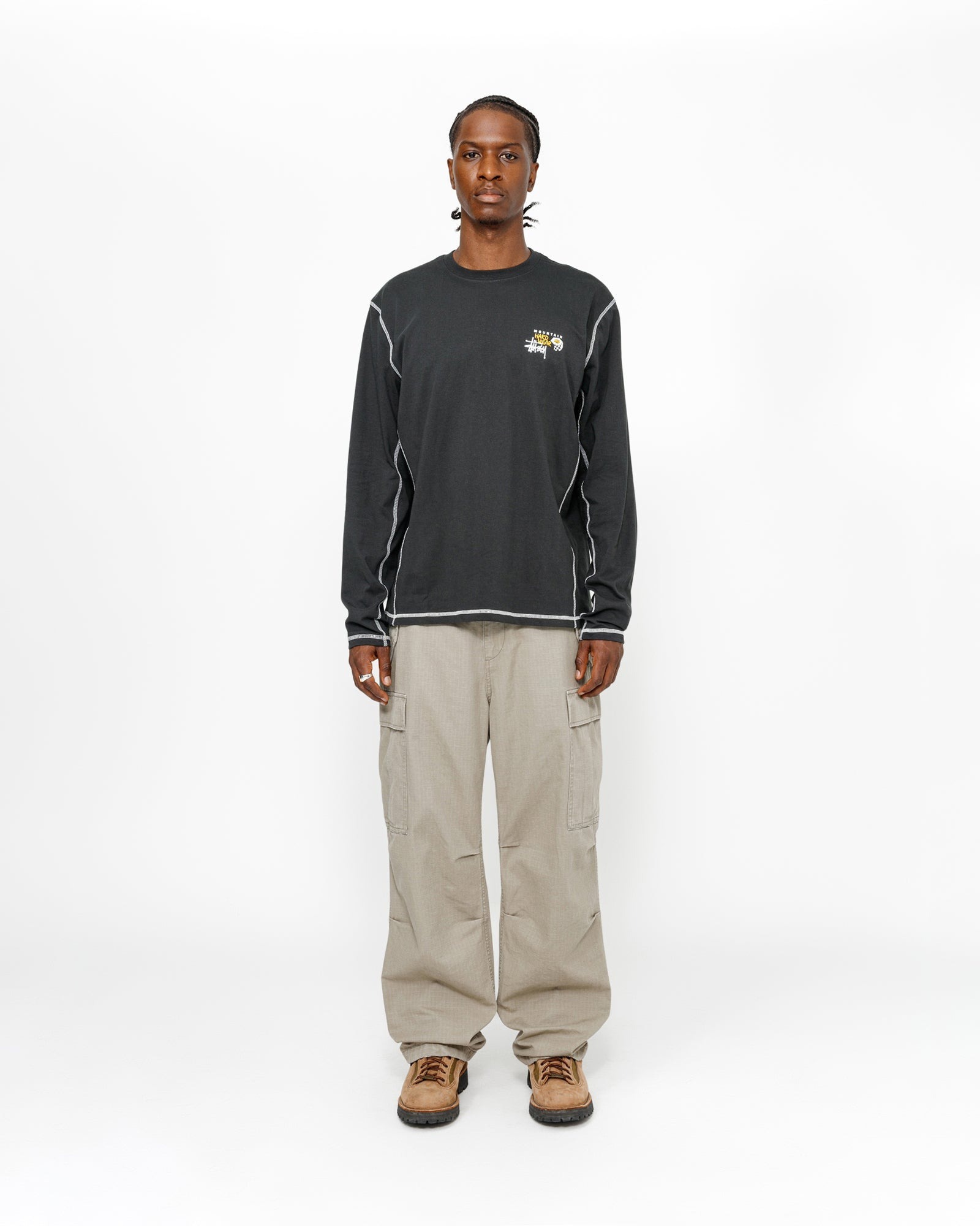 STÜSSY Mountain Hardwear Long Sleeve T-Shirt Black