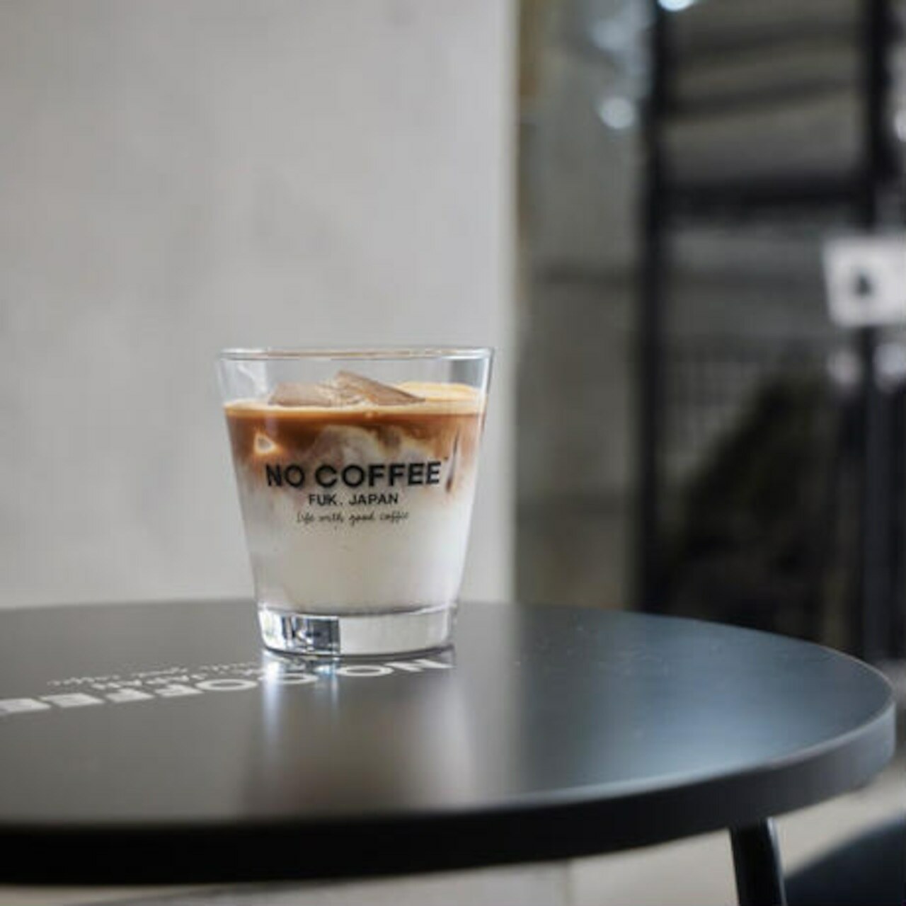 NO COFFEE LOGO 寬口玻璃杯