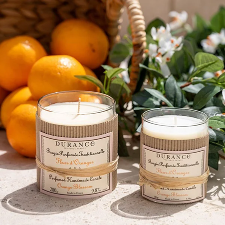 1DU1102-005 DURANCE 手工精油蠟燭280g 橙花  #046228 (D-EU-E)