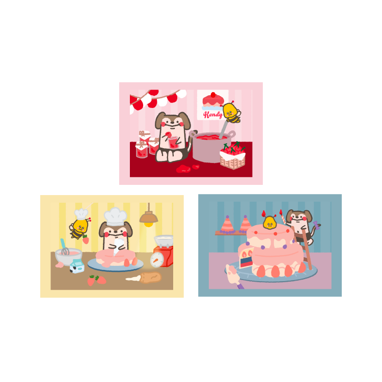 甜蜜饗宴明信片組