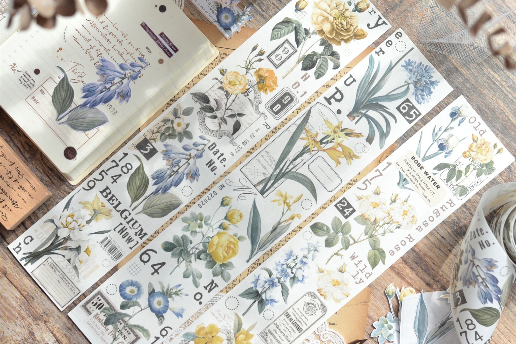 Xiaobaijia - Flower Dye Washi Tape