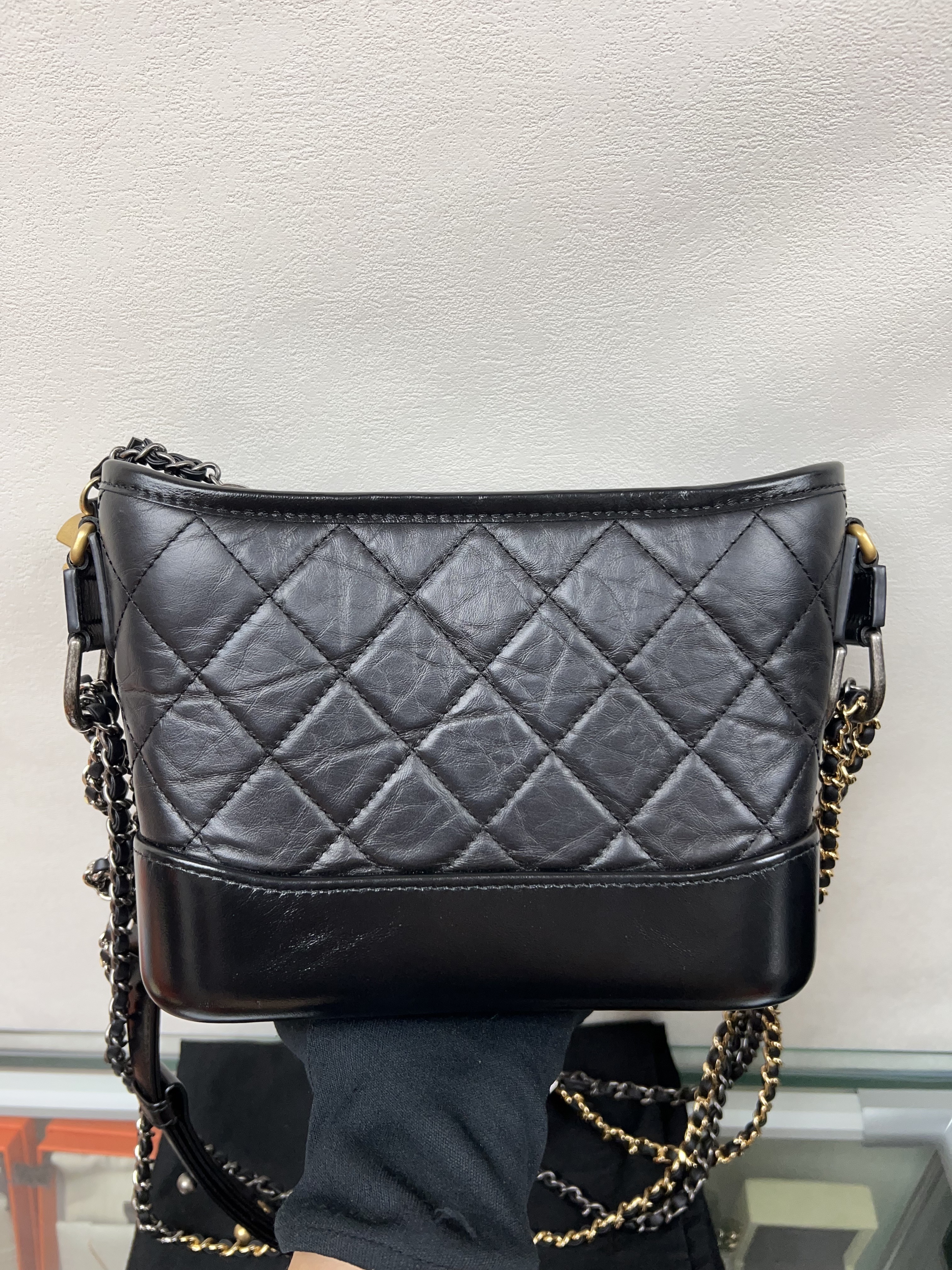Chanel gabrielle hobo small black