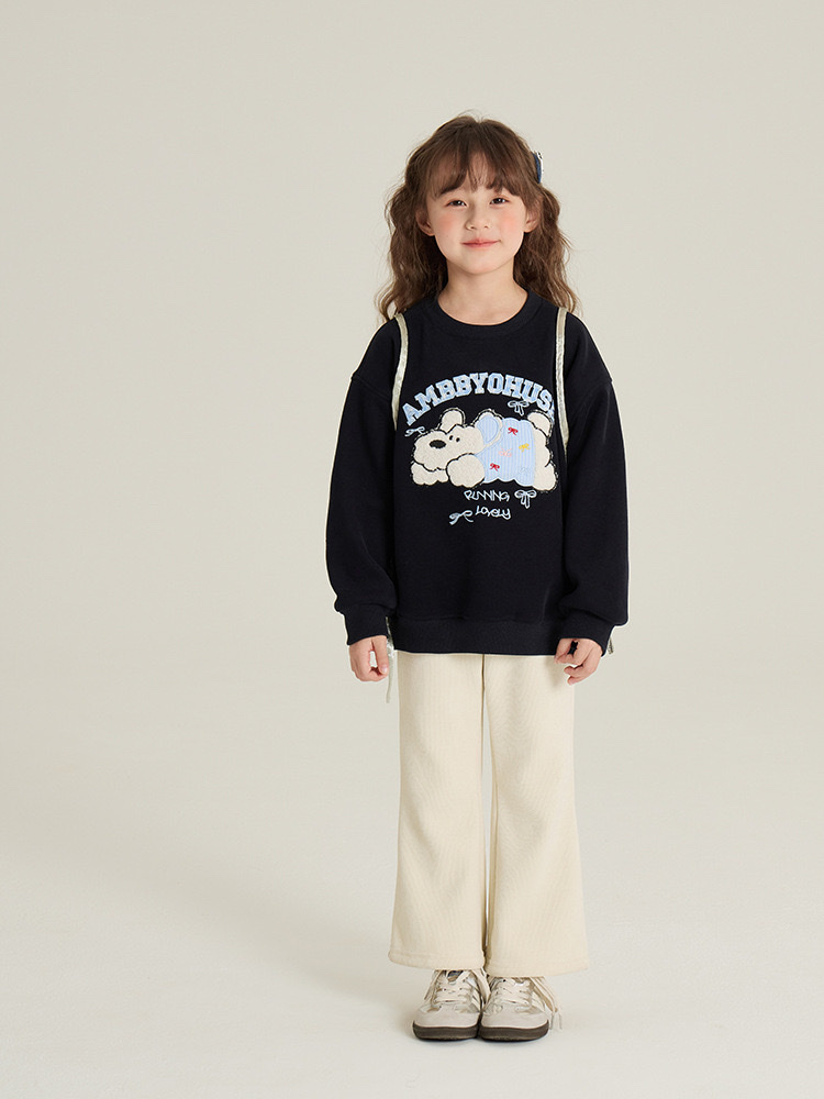 可愛貼布小狗澳立絨上衣