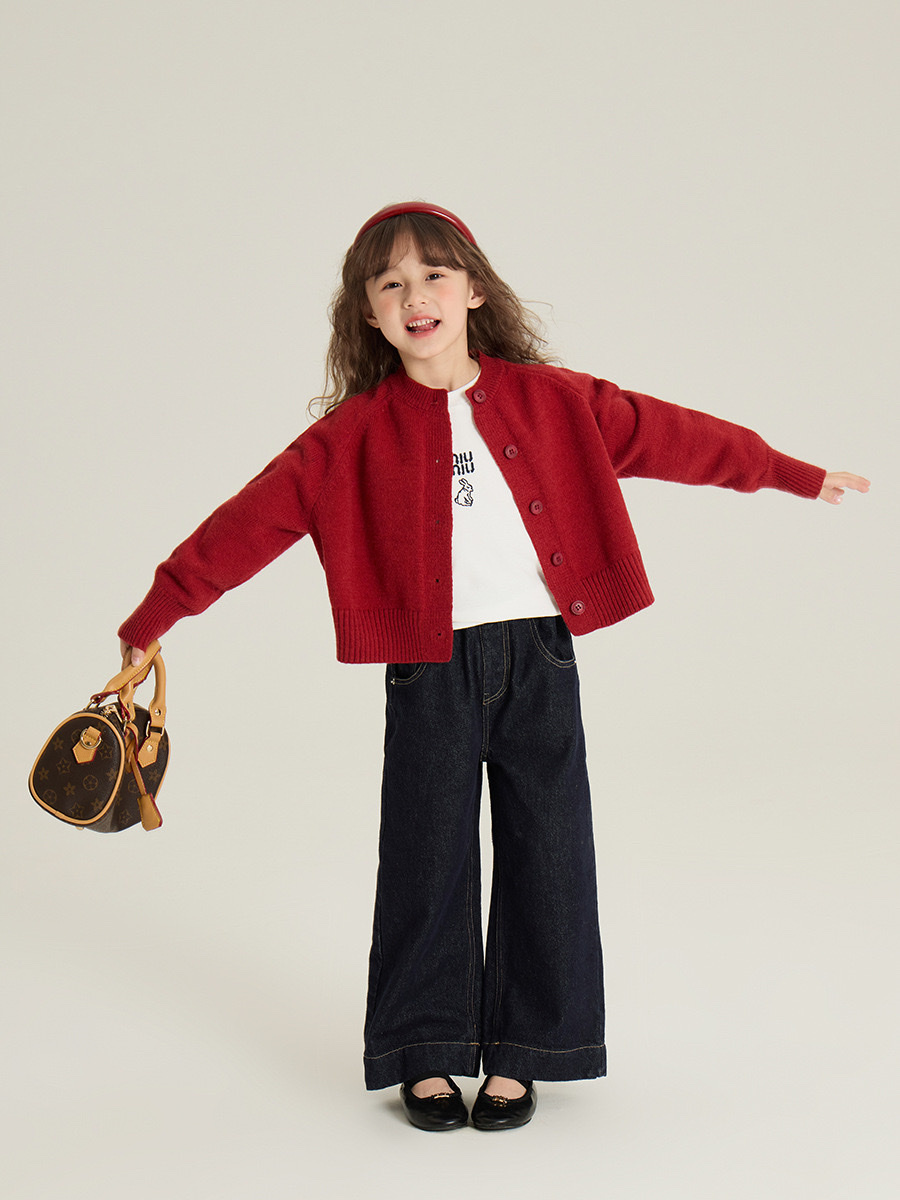 節日必備軟糯紅針織外套