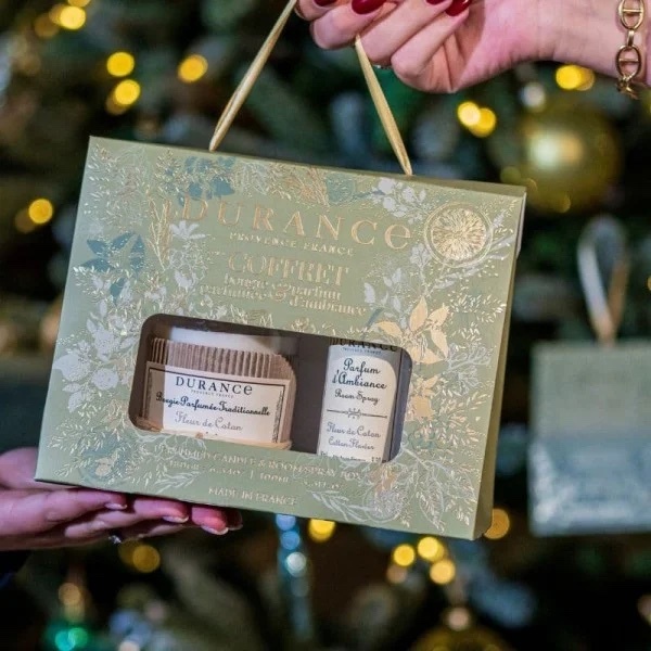 1DU1102-026 DURANCE 聖誕限定套裝 蠟燭180g及居家香氛100ml 棉花田 #070457 (D-EU-E)