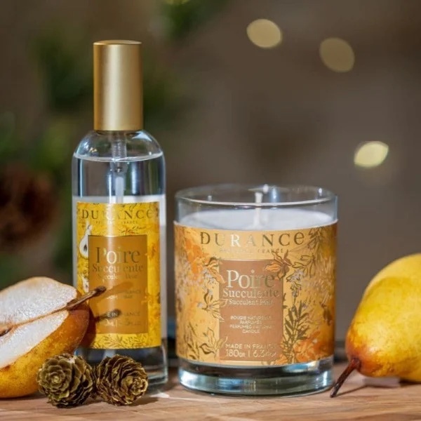 1DU1102-027 DURANCE 聖誕限定套裝 蠟燭180g及居家香氛100ml 梨子 #070447 (D-EU-E)