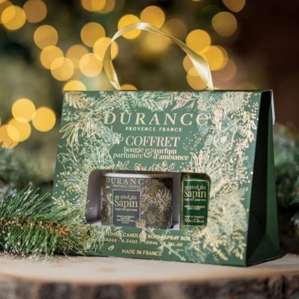 1DU1102-028 DURANCE 聖誕限定套裝 蠟燭180g及居家香氛100ml 松樹下 #070445 (D-EU-E)