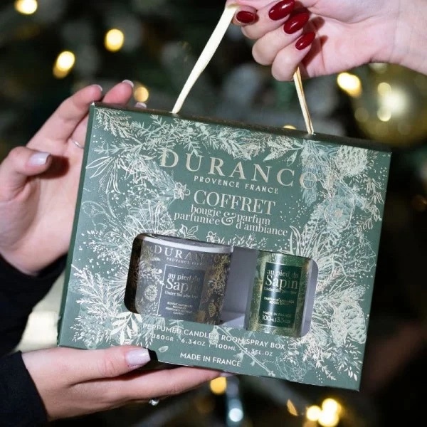 1DU1102-028 DURANCE 聖誕限定套裝 蠟燭180g及居家香氛100ml 松樹下 #070445 (D-EU-E)