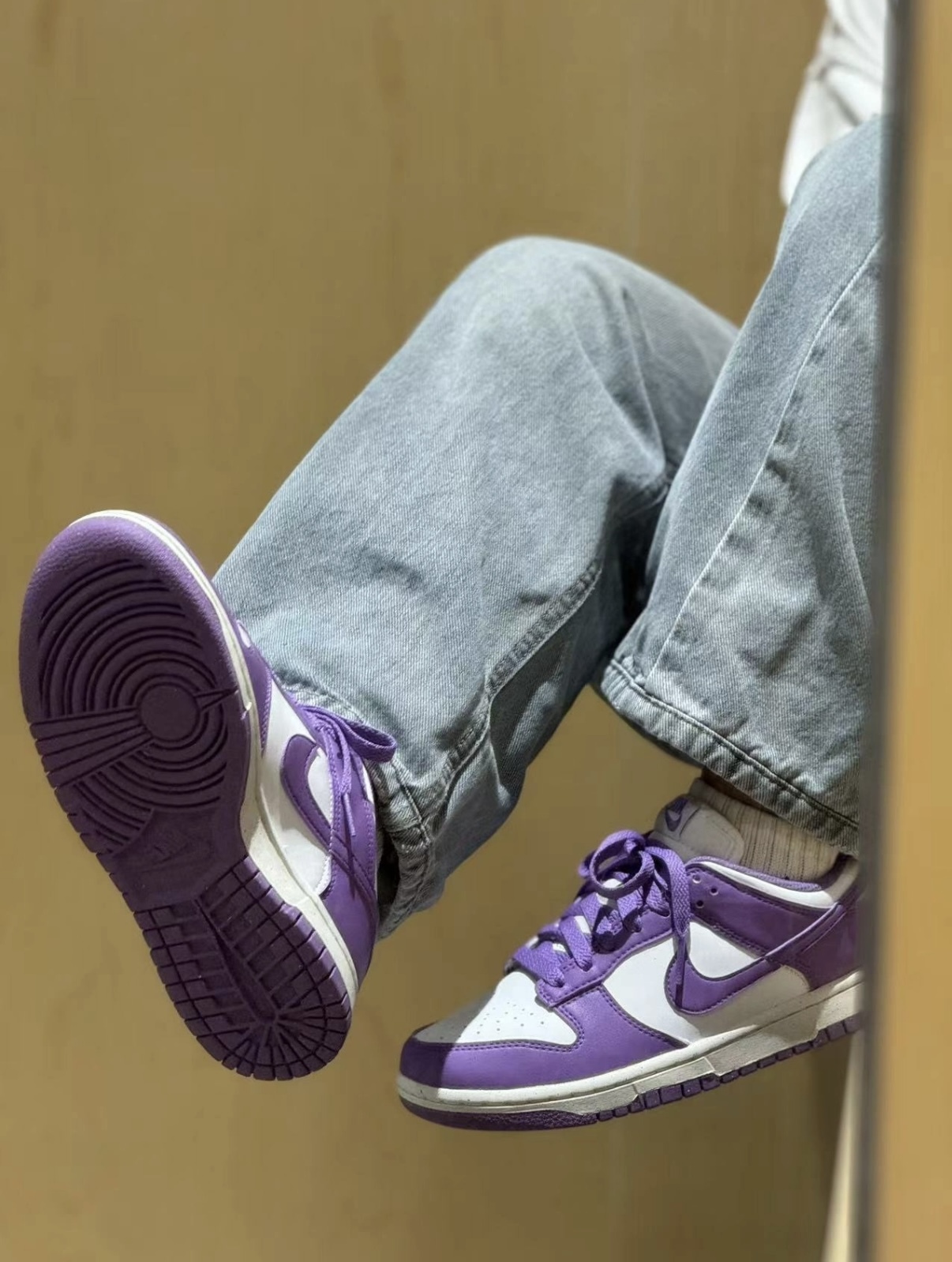 Nike Dunk Low 葡萄紫 白紫色 皮革 女款 DD1873-108/預購