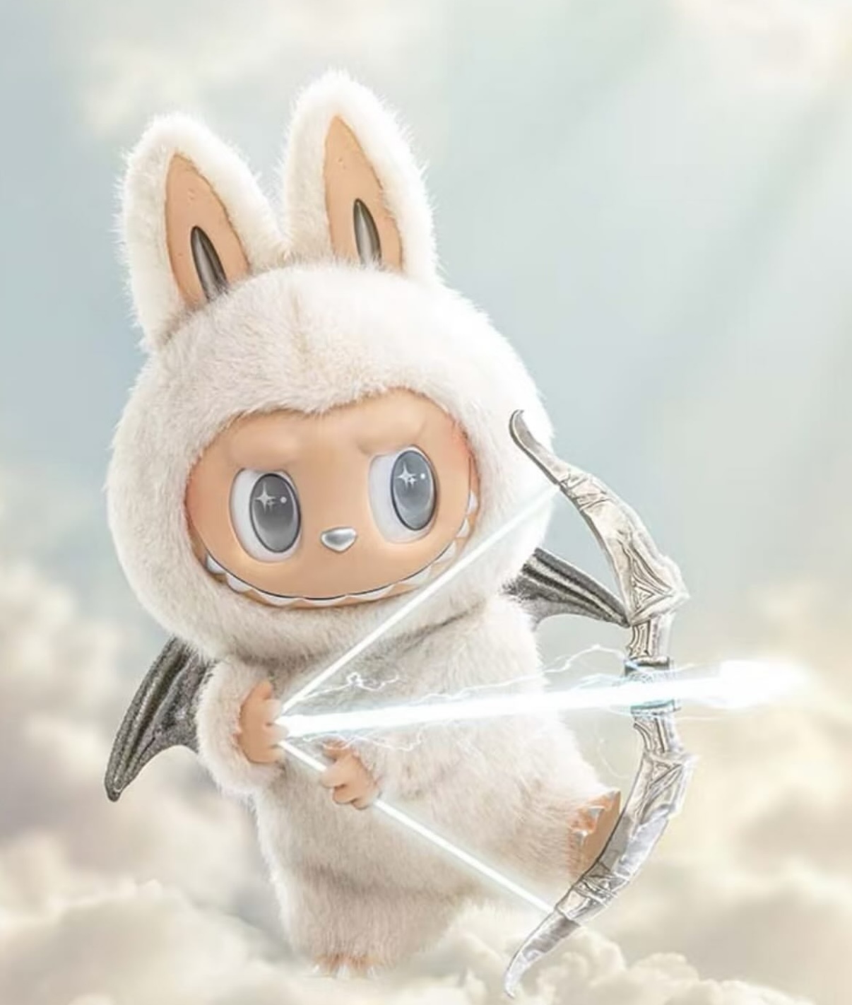 POPMART The Monsters Angel In Clouds Zimomo 天使 白色 白銀色 糖膠毛絨公仔 58公分/預購