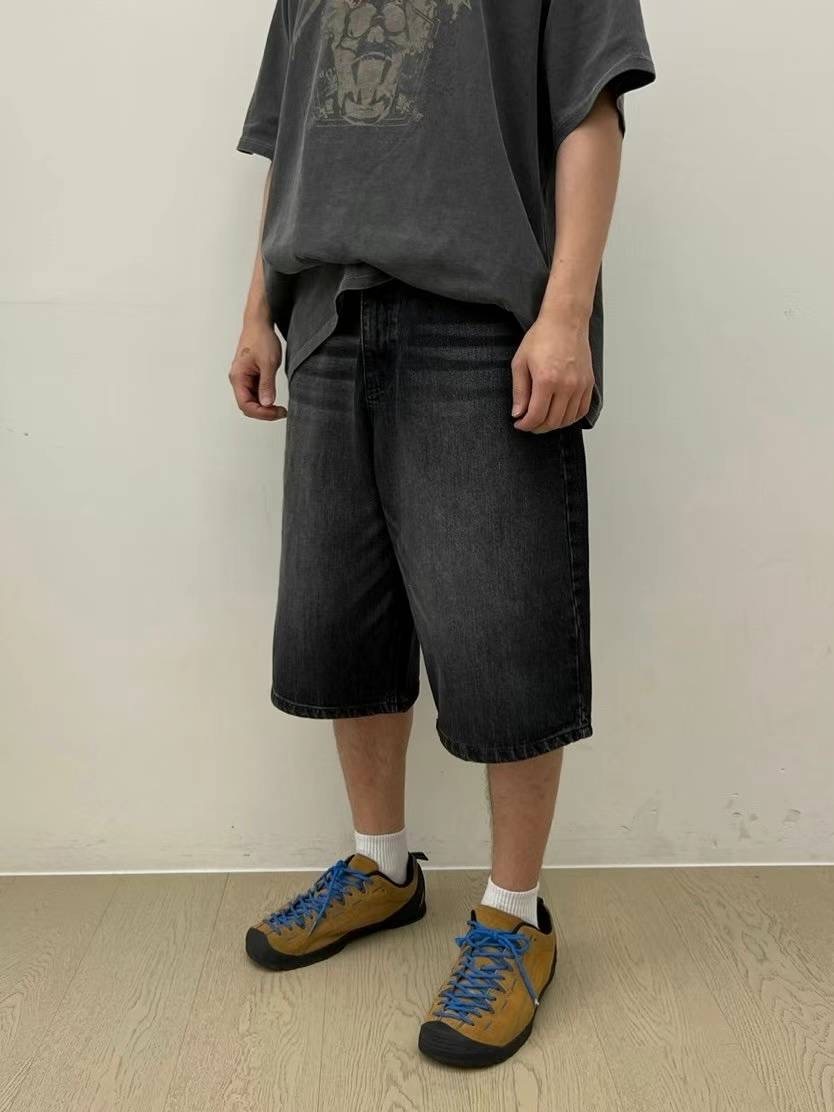 水洗 復古 七分褲