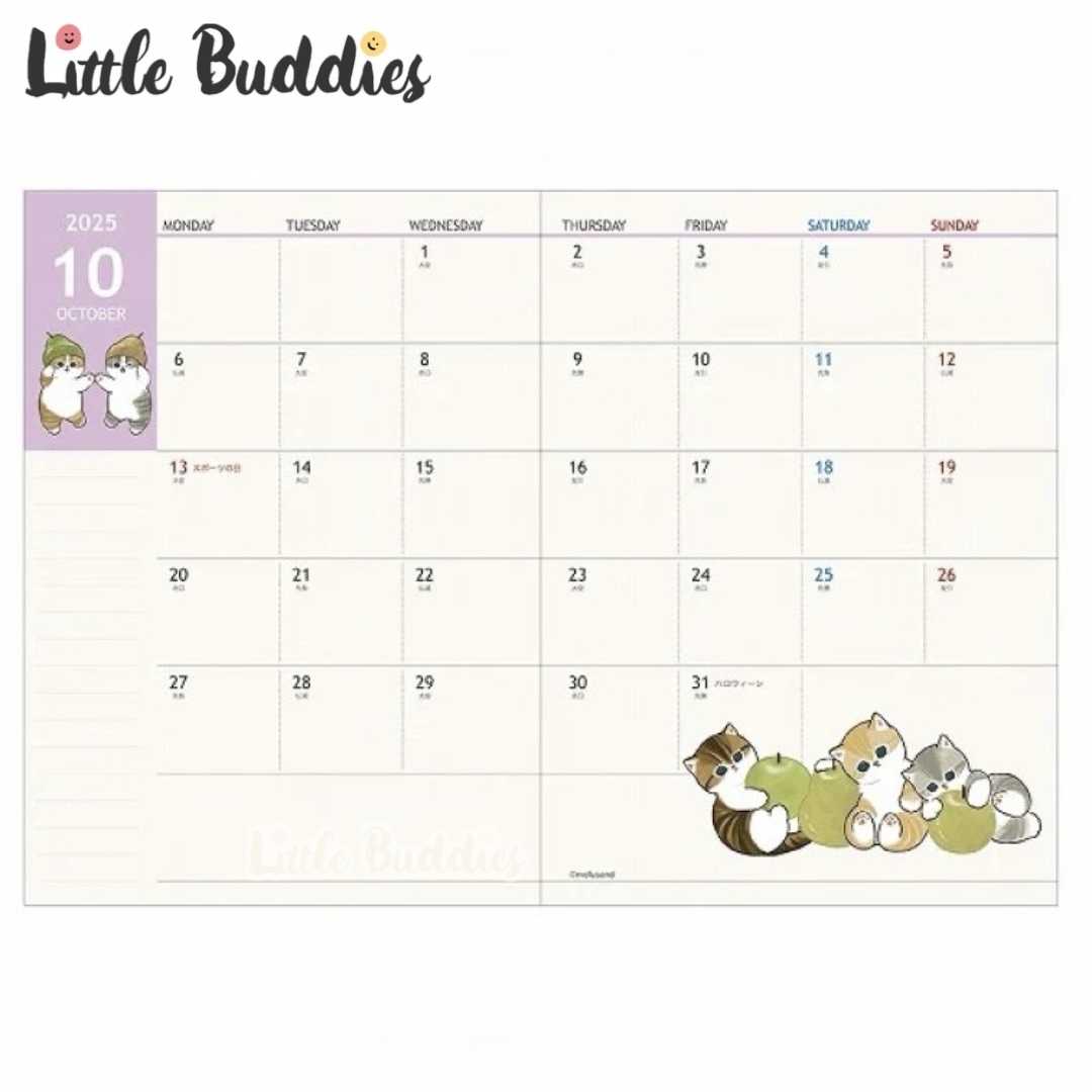 日本製 mofusand 2025 A6 手帳/記事簿