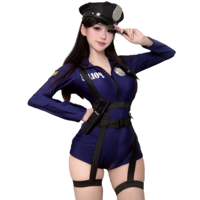 〔極具質感〕女警制服套裝誘惑