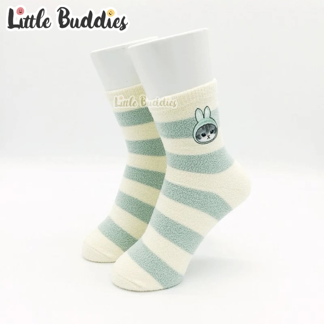 日本 mofusand 刺繡章款襪