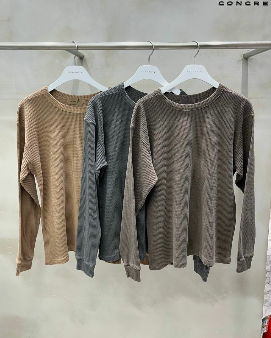 淨色暗紋長袖衫 CONCRETE-012T