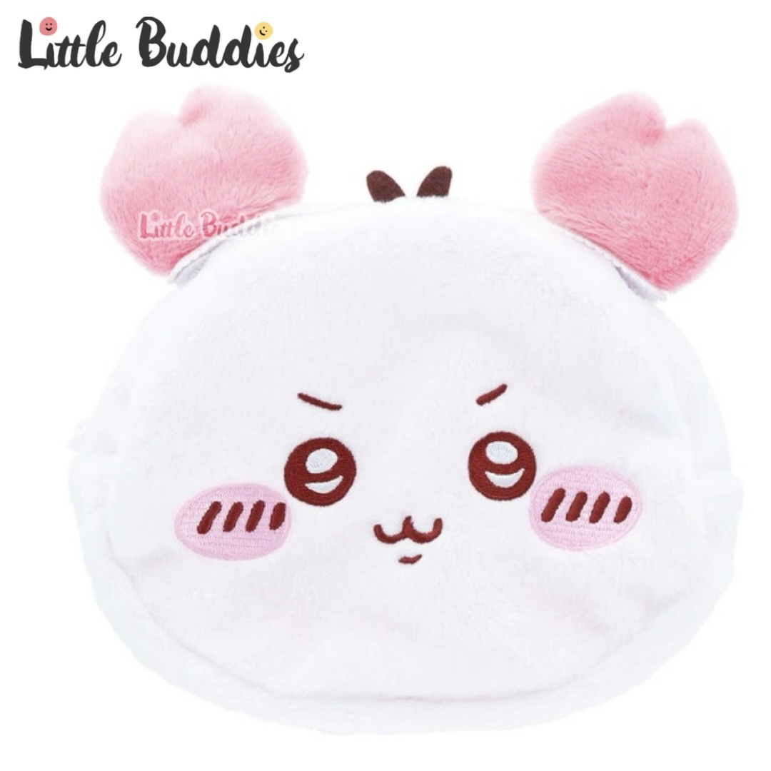 日本 chiikawa 吉伊卡哇 頭形蟹蟹化妝袋連髮夾