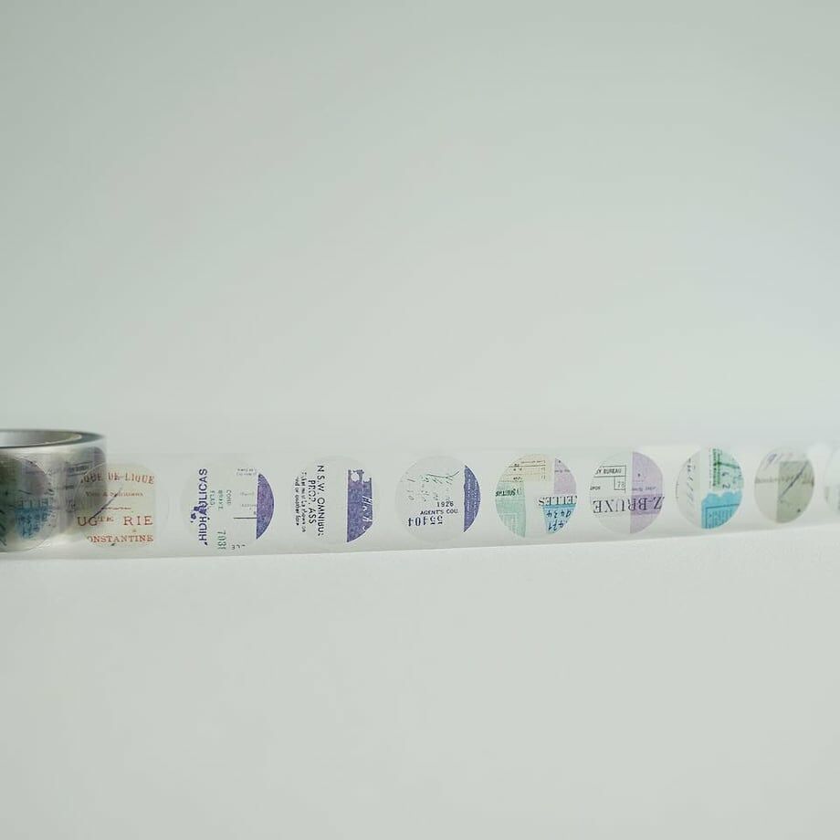 拼貼畫_滾筒貼紙 PET透明貼紙捲 P-003｜日本 yohaku