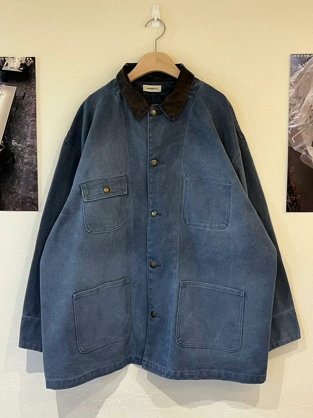 拼皮領恤衫外套 GARMENTS-005JK