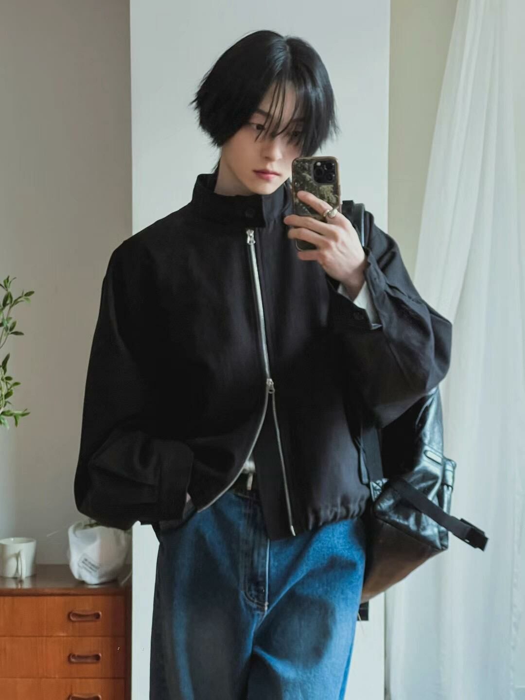 淨色企領拉鍊外套 GARMENTS-009JK