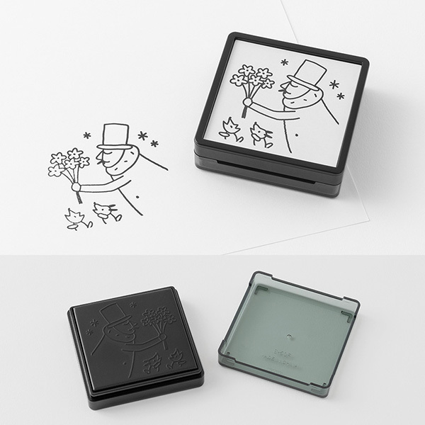 歐吉桑30周年_花束 手繪浸透印章｜日本MIDORI