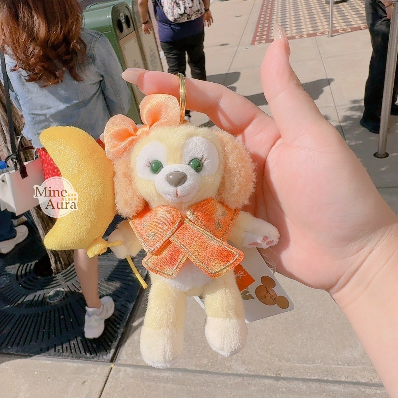 慶典氣球系列 可琦安 餅乾 CookieAnn 絨毛 吊飾 鑰匙圈 (可客製專屬刺繡字母) -香港迪士尼樂園