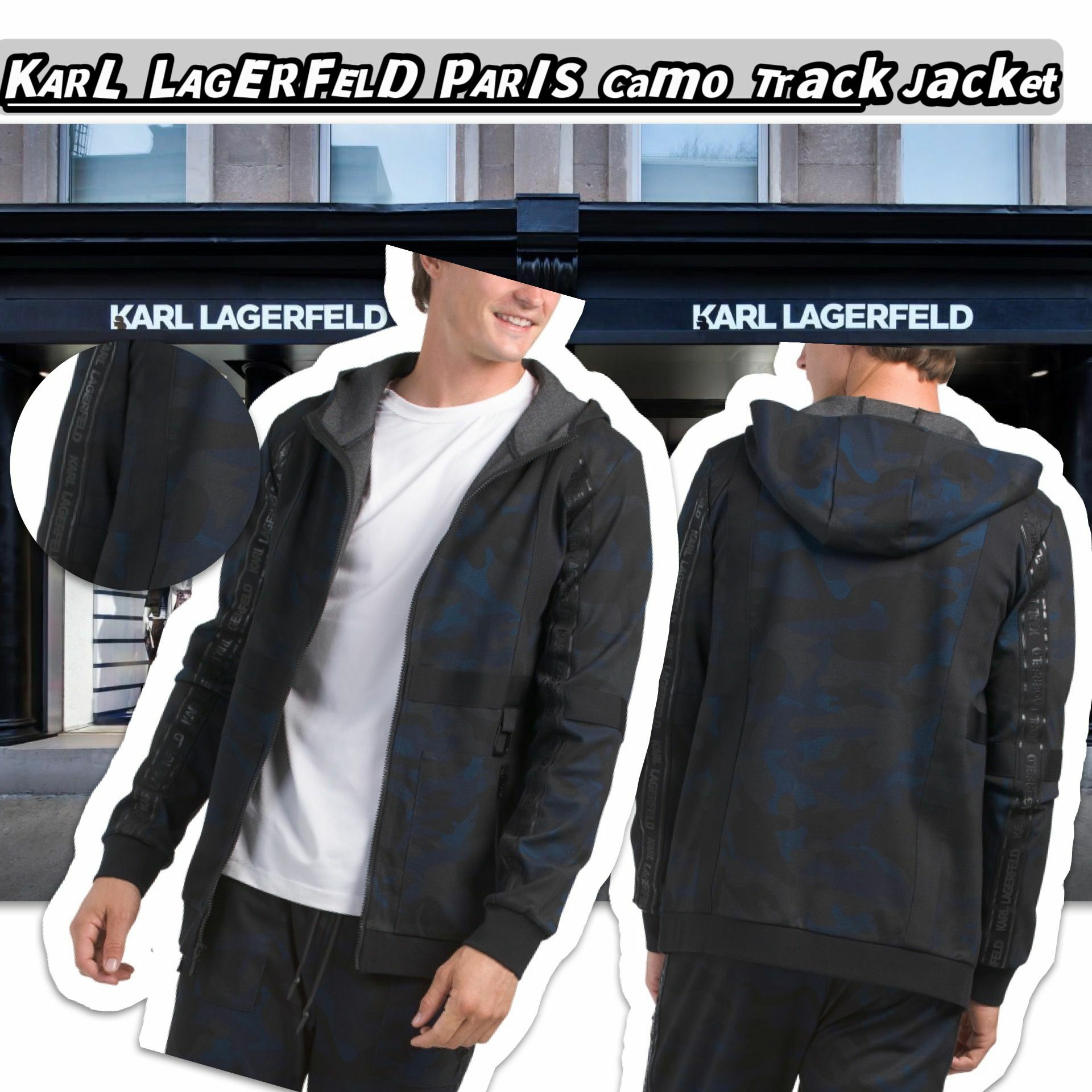 【預購】Karl Lagerfeld Paris G110124 男裝拉鏈外套