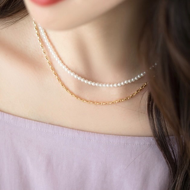 18K黃金日本製意大利硬金工藝項鏈