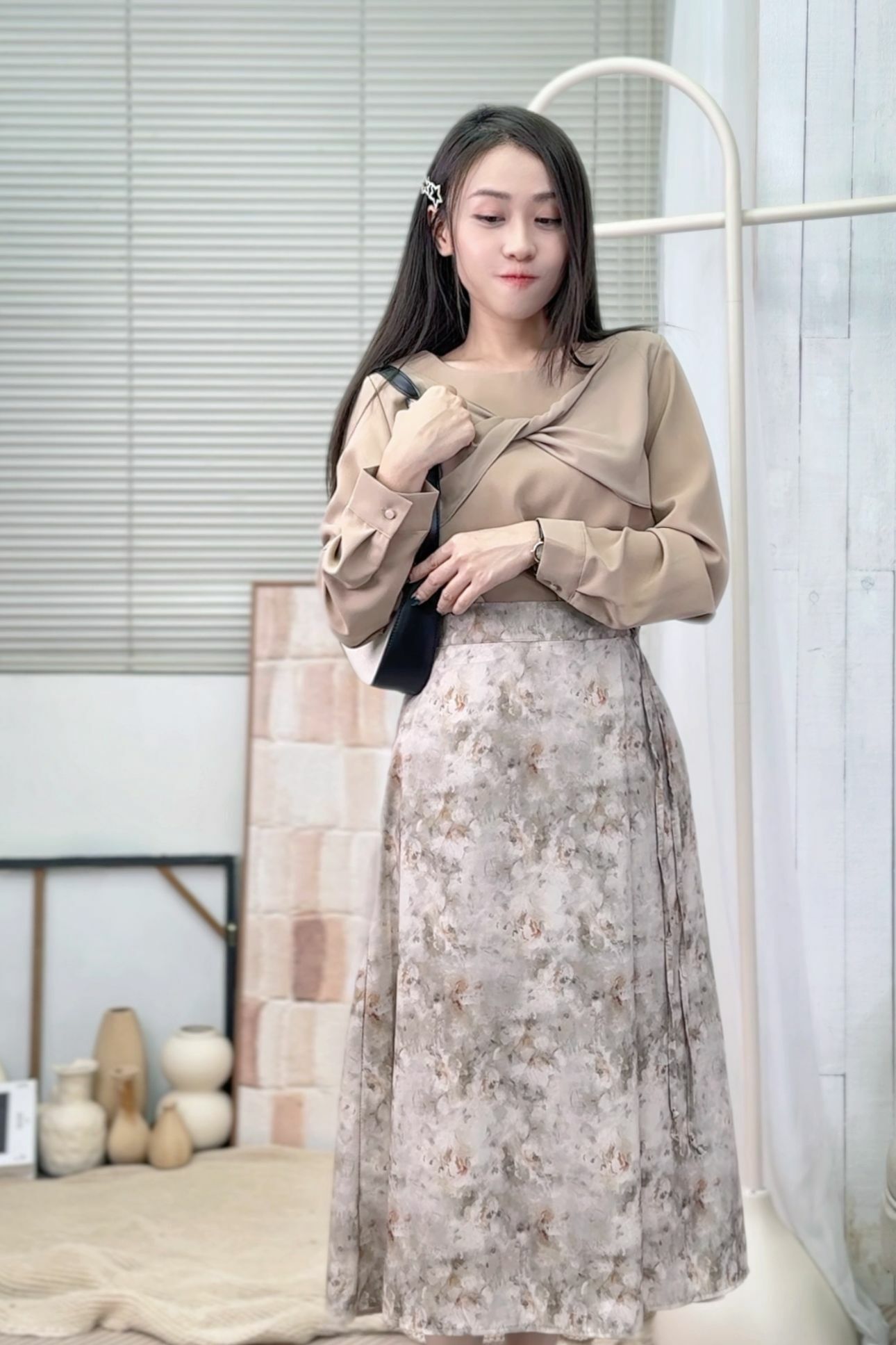 TOP#6533♡蝴蝶反結雪紡TOP♡