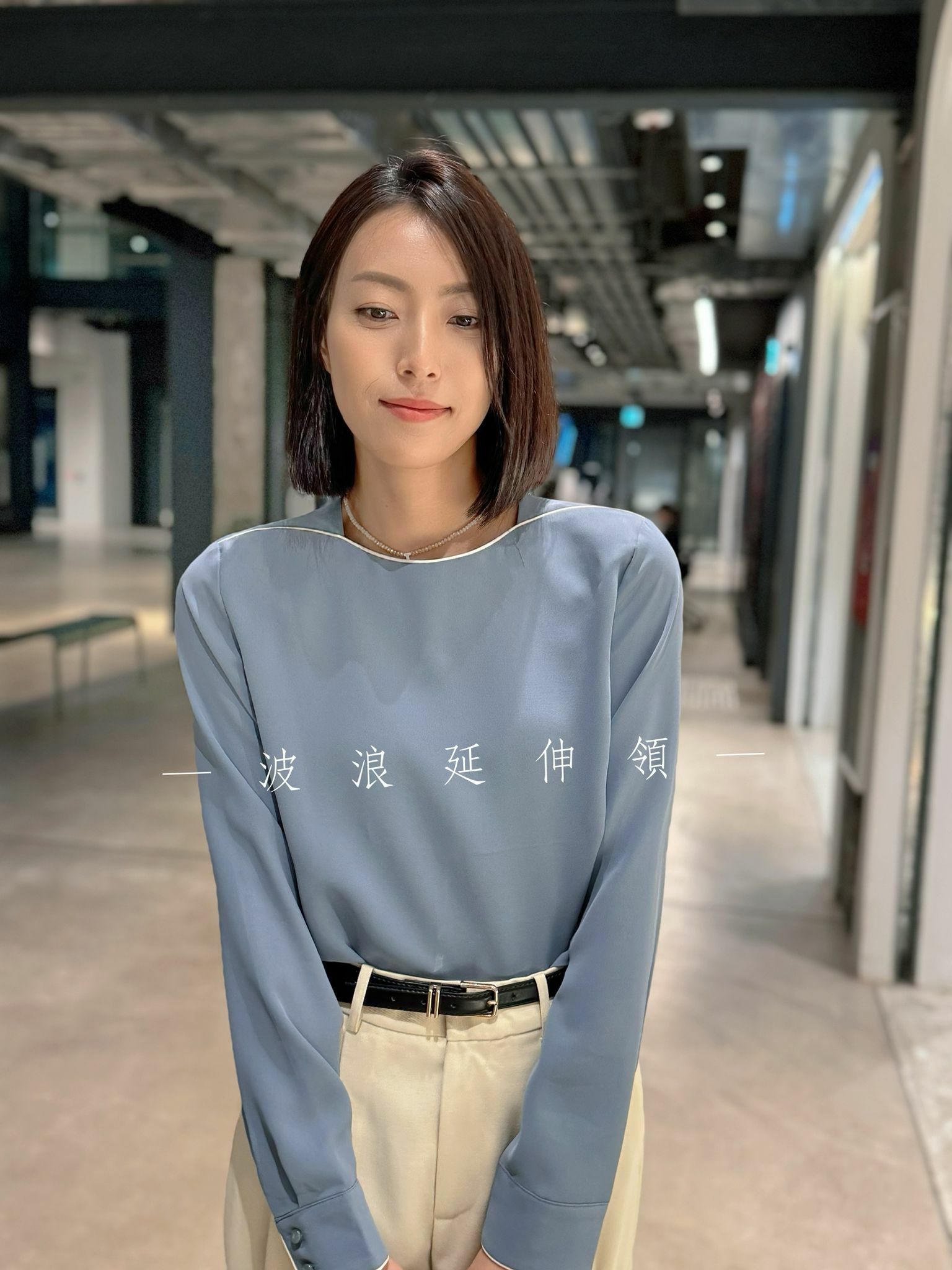 TOP#6531♡波浪領口雪紡TOP♡